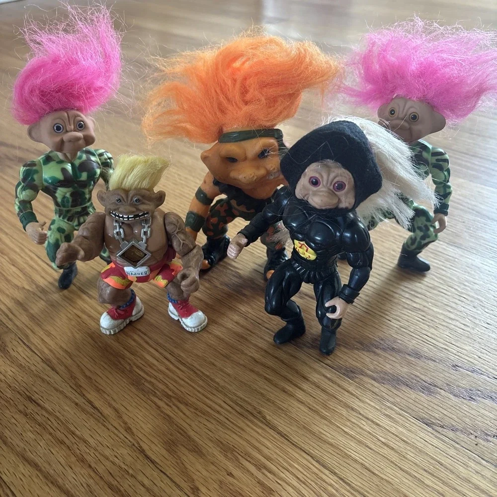 1992 Vintage Hasbro, TNT,  Battle Trolls Lot Of 5‎ Figures RARE